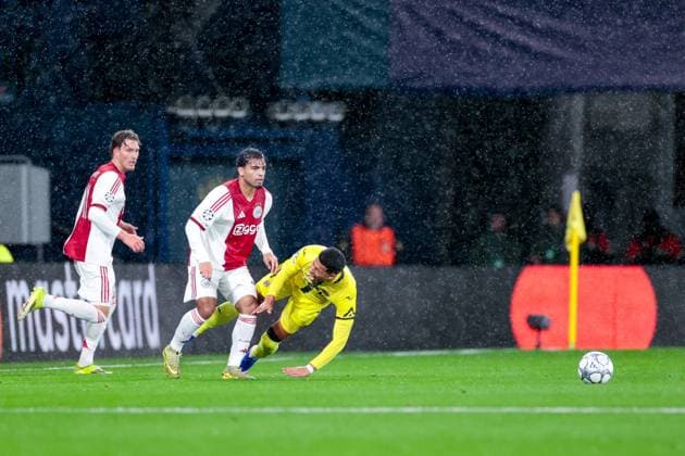 VILLARREAL , 20- 01-2026 , Estadio de la Ceramica, Season 2025 2026, UEFA Champions League match between Villarreal and Ajax. Picture shows Ajax player Owen Wijndal Villarreal - Ajax  x200954978x Copyright:
