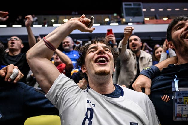 Giacomo Jack Savini of Italy during Men s EHF Euro 2026 - Poland vs Italy, Handball match in Kristianstad, Sweden, January 20 2026  Copyright: xLuigixCanu IPAxSportx xipa-agency.netx xx IPA_70339801 IPA_Agency_IPA70339801