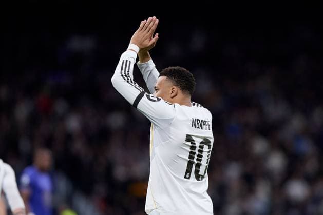 Kylian Mbappe of Real Madrid CF celebrates after scoring a goal Real Madrid v AS Monaco, UEFA Champions League, Group Stage, Football, Estadio Bernabeu, Madrid, Spain - 20 Jan 2026Madrid Estadio Bernabeu Spain EDITORIAL USE ONLY No use with unauthorised audio, video, data, fixture lists, club league logos or live services. Online in-match use limited to 120 images, no video emulation. No use in betting, games or single club league player publications. Copyright: xRubenxAlbarran Shutterstockx 16374322aj