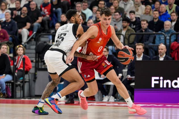 Basketball, Euroleague, 20260120, FC Bayern München Partizan Mozzart Bet Belgrade Pictured from l Cameron PAYNE Belgrade, 15 , Neno DIMITRIJEVIC Bayern, 0 Munich SAP Garden Bayern Germany Copyright: Passion2Press.dex xMarkusxFischex