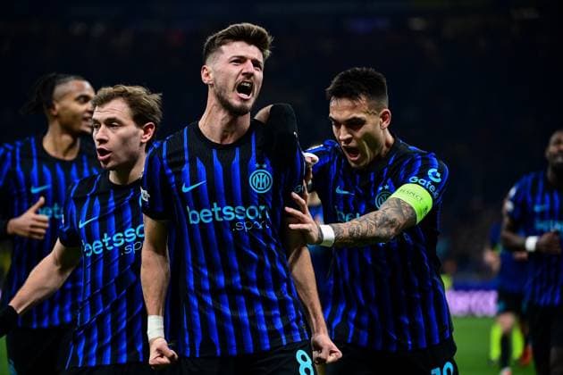 Inter Milan v Arsenal - UEFA Champions League MILAN, ITALY - JANUARY 20: Petar Sucic of Inter Milan celebrates after scoring his team first goal during the UEFA Champions league football match Inter Milan vs Arsenal at the San Siro Stadium in Milan, Italy on January 20, 2026 Piero Cruciatti Anadolu Milan Italy. Editorial use only. Please get in touch for any other usage.  Copyright: x2026xAnadoluxPieroxCruciattix