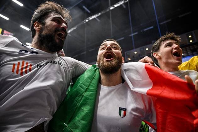 Davide Bulzamini of Italy during Men s EHF Euro 2026 - Poland vs Italy, Handball match in Kristianstad, Sweden, January 20 2026  Copyright: xLuigixCanu IPAxSportx xipa-agency.netx xx IPA_70339852 IPA_Agency_IPA70339852