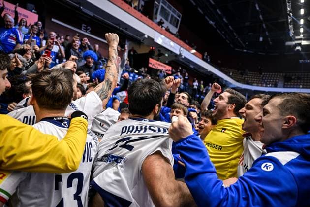 Team Italia Italy Ritratto, Esultanza, Celebration, Joy, during Men s EHF Euro 2026 - Poland vs Italy, Handball match in Kristianstad, Sweden, January 20 2026  Copyright: xLuigixCanu IPAxSportx xipa-agency.netx xx IPA_70339871 IPA_Agency_IPA70339871