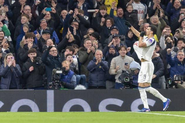 Tottenham Hotspur v Borussia Dortmund, UEFA Champions League, Group Stage, Football, Tottenham Hotspur Stadium, London, UK - 20 Jan 2026 Goal. Dominic Solanke of Tottenham Hotspur celebrates after the scores the second goal of the game London Tottenham Hotspur Stadium Tottenham GBR, UK NEWSPAPERS OUT Copyright: xEllixBirchx