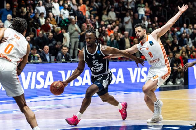 GER, BKT EuroCup, Season 2025 2026, Niners Chemnitz Cosea JL Bourg en Bresse 20 01 2026, Fair, Chemnitz, GER, BKT EuroCup, Season 2025 2026, Niners Chemnitz Cosea JL Bourg en Bresse Adam Mokoka Cosea JL Bourg en Bresse 95 Photo Alexander Trienitz Chemnitz Fair Saxony Germany