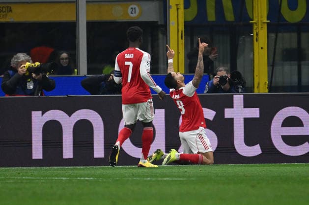 Gabriel Jesus of Arsenal F.C. celebrates after scoring the goal of 0-1 during the UEFA Champions League phase day 7 football match between F.C. Inter and Arsenal F.C. at the San Siro Stadium on January 20, 2026 in Milan, Italy.  Copyright: xDomenicoxCippitelli IPAxSportx xipa-agency.netx xx IPA_70340856 IPA_Agency_IPA70340856