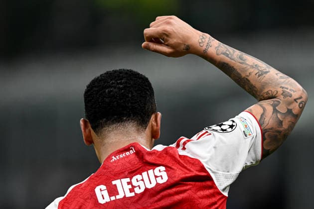 Db Milano 22 10 2025 - Champions League Inter-Arsenal foto Daniele Buffa Image nella foto: esultanza gol Gabriel Jesus 