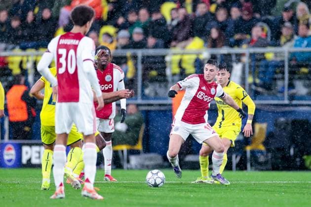 VILLARREAL , 20- 01-2026 , Estadio de la Ceramica, Season 2025 2026, UEFA Champions League match between Villarreal and Ajax. Picture shows Ajax player Oscar Gloukh Villarreal - Ajax  x200955924x Copyright: