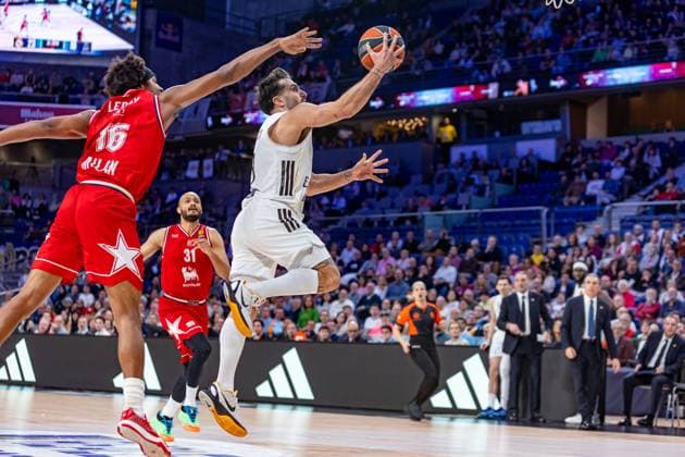 20th January 2026; Movistar Arena; Madrid, Spain; Turkish Airlines Euroleague Basketball; Spain, Real Madrid vs EA7 Emporio Armani Milan; Facundo Campazzo (Real Madrid) Euroleague Basketball Real Madrid vs Olimpia Milano 900 Cordon Press  900 CordonxPress LOF - Euroleague Basketball Real Madrid vs Olimpia Milano