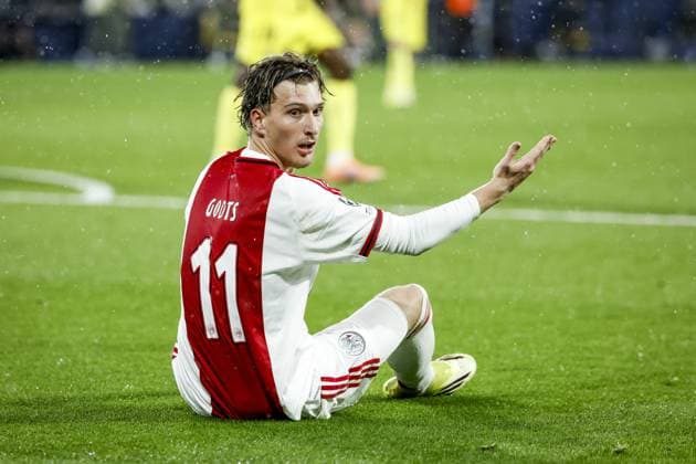 VILLARREAL - Mika Godts of AFC Ajax during the UEFA Champions League match between Villarreal CF and AFC Ajax at Estadio de la Ceramic on January 20, 2026, in Villarreal, Spain. BAS CZERWINSKI ANP UEFA Champions League 2025 26 League Phase MD7 2025-2026 xVIxANPxSportx xxANPxIVx 548104718 originalFilename: 548104718.jpg