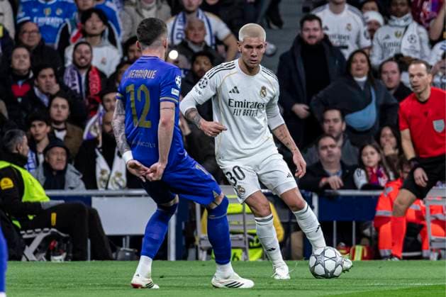 UEFA Champions League soccer match Real Madrid vs Monaco at Santiago Bernabeu stadium in Madrid, Spain. 20 January 2026 Mastantuono 900 Cordon Press  900 CordonxPress LOF - Champions League Real Madrid vs Monaco
