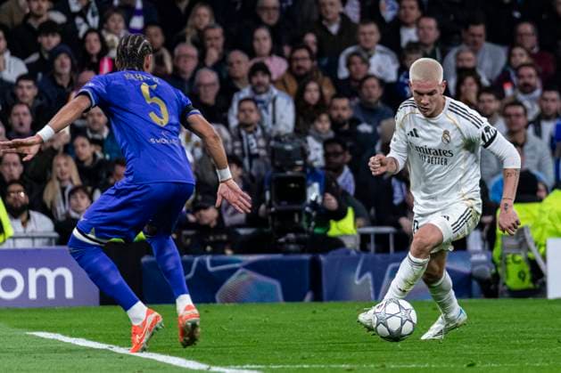 UEFA Champions League soccer match Real Madrid vs Monaco at Santiago Bernabeu stadium in Madrid, Spain. 20 January 2026 Mastantuono 900 Cordon Press  900 CordonxPress LOF - Champions League Real Madrid vs Monaco