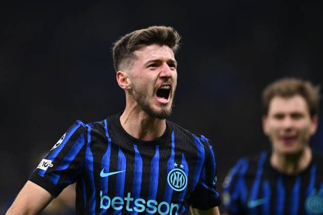 Petar Sucic of F.C. Inter celebrates after scoring the goal of 1-1 during the UEFA Champions League phase day 7 football match between F.C. Inter and Arsenal F.C. at the San Siro Stadium on January 20, 2026 in Milan, Italy.  Copyright: xDomenicoxCippitelli IPAxSportx xipa-agency.netx xx IPA_70341854 IPA_Agency_IPA70341854
