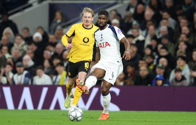 . - Tottenham Hotspur v Borussia Dortmund, UEFA Champions League, League Phase, Tottenham Hotspur Stadium, London, England. - 20th January 2026. (C) Daniel Weir Crystal Pix Kevin Danso of Tottenham Hotspur. - Tottenham Hotspur v Borussia Dortmund, UEFA Champions League, League Phase, Tottenham Hotspur Stadium, London, England. - 20th January 2026. (C) Daniel Weir Crystal Pix London Tottenham Hotspur Stadium United Kingdom Copyright: xDanielxWeirx CP_Tottenham_Dortmund_200126_DW_43
