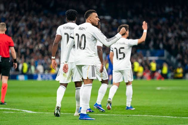 REAL MADRID CF v AS MONACO. CHAMPIONS LEAGUE 2025 2026. ROUND 7. Real Madrid CF s Kylian Mbappe celebrates goal during Champions League 2025 2026 Round 7 match. January 20,2026. (ALTERPHOTOS Tomas Garrido) MadridSpain  Copyright: xTomasxGarridox