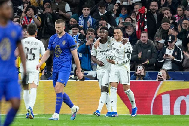 January 20, 2026, Madrid, Madrid, Spain: Kylian Mbappe of Real Madrid CF celebrates a goal during UEFA Champions League 2025 26 League Phase MD7 football match played between Real Madrid and AS Monaco at Bernabeu stadium on January 20, 2026, in Madrid, Spain. Madrid Spain - ZUMAa181 20260120_zaa_a181_124 Copyright: xOscarxJ.xBarrosox