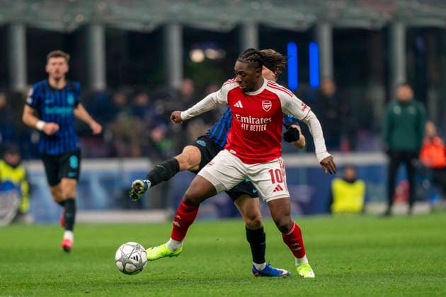 Inter Milan v Arsenal, UEFA Champions League Arsenal midfielder Eberechi Eze (10) on the ball during the Inter Milan v Arsenal UEFA Champions League match at the San Siro Stadium, Milan, Italy on 20 January 2026 Credit: Alex Young Every Second Media Editorial use only. All images are copyright Every Second Media Limited. No images may be reproduced without prior permission. Copyright: xIMAGO EveryxSecondxMediax ESM-1766-0050 AlexxYoungx xEveryxSecondxMediax