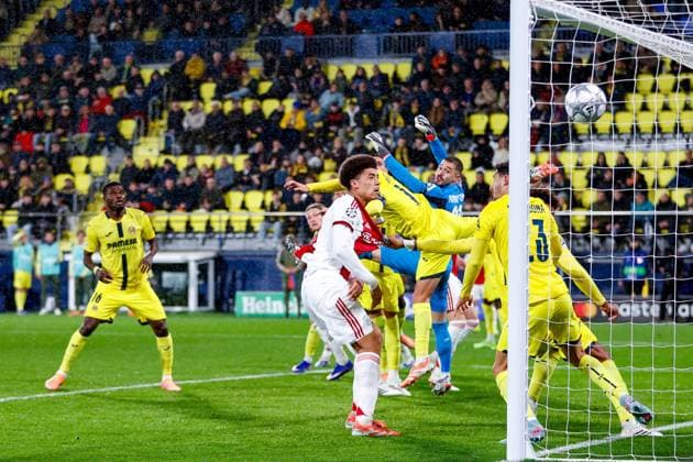 VILLARREAL , 20- 01-2026 , Estadio de la Ceramica, Season 2025 2026, UEFA Champions League match between Villarreal and Ajax. Picture shows Ajax player Oscar Gloukh scored 1-1 Villarreal - Ajax  x200956840x Copyright: