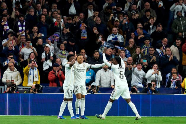 Kylian Mbappe of Real Madrid CF celebrates his goal during the UEFA Champions League match between Real Madrid CF and AS Monaco FC at Bernabeu stadium on January 20, 2026. - 20 01 2026 - Spain Madrid Madrid -  LGMx xLexPictorium LePictorium_0323246