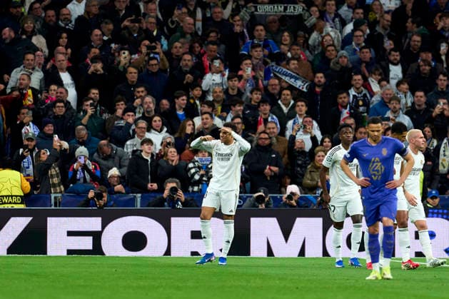 Kylian Mbappe of Real Madrid CF celebrates his goal during the UEFA Champions League match between Real Madrid CF and AS Monaco FC at Bernabeu stadium on January 20, 2026. - 20 01 2026 - Spain Madrid Madrid -  LGMx xLexPictorium LePictorium_0323251