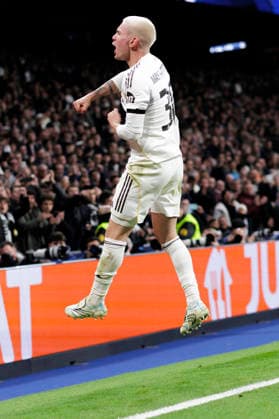 UEFA champions league - Real Madrid vs AS Monaco MADRID, SPAIN - January 20:Franco Mastantuono of Real Madrid celebrates a goal during the UEFA champions league 2025 26 match between Real Madrid and AS Monaco at Santiago Bernabeu Stadium. (Photo by Guille Martinez f22photo) Madrid Santiago Bernabeu Stadium Spain Copyright: xGuillermoxMartinezx