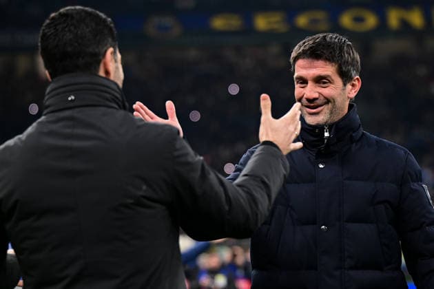 Inter Milan v Arsenal - UEFA Champions League MILAN, ITALY - JANUARY 20: Mikel Arteta, head coach of Arsenal shake hands with Cristian Chivu, head coach of Inter Milan ahead of the UEFA Champions league football match Inter Milan vs Arsenal at the San Siro Stadium in Milan, Italy on January 20, 2026. Piero Cruciatti Anadolu Milan Italy. Editorial use only. Please get in touch for any other usage.  Copyright: x2026xAnadoluxPieroxCruciattix