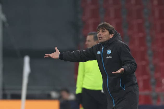 F.C. Copenhagen v SSC Napoli - UEFA Champions League 2025 26 League Phase MD7 Antonio Conte coaches Napoli during the UEFA Champions League 2025 26 League Phase MD7 match between F.C. Copenhagen and SSC Napoli at Parken Stadium in Copenhagen, Denmark, on January 20, 2026 Copenaghen Denmark Italy  Copyright: xCiroxDexLucax originalFilename:deluca-fccopenh260120_nprGy.jpg