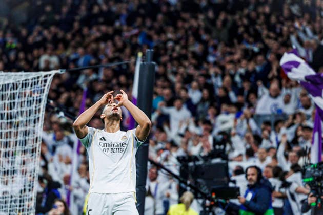 Real Madrid CF vs AS Monaco FC - UEFA Champions League - 20 01 2026 Jude Bellingham of Real Madrid CF celebrates his goal during the UEFA Champions League match between Real Madrid CF and AS Monaco FC at Santiago Bernabeu Stadium on January 20, 2026 in Madrid, Spain. Madrid Spain Copyright: xMarinaxFrutos PGSxPhotoxAgencyx