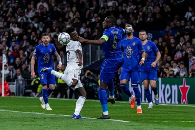 UEFA Champions League soccer match Real Madrid vs Monaco at Santiago Bernabeu stadium in Madrid, Spain. 20 January 2026 Vinicius Jr 900 Cordon Press  900 CordonxPress LOF - Champions League Real Madrid vs Monaco