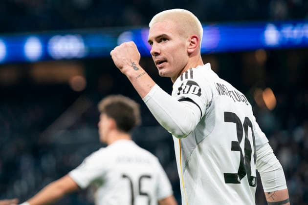 REAL MADRID CF v AS MONACO. CHAMPIONS LEAGUE 2025 2026. ROUND 7. Real Madrid CF s Franco Mastantuono celebrates goal during Champions League 2025 2026 Round 7 match. January 20,2026. (ALTERPHOTOS Tomas Garrido) MadridSpain  Copyright: xTomasxGarridox