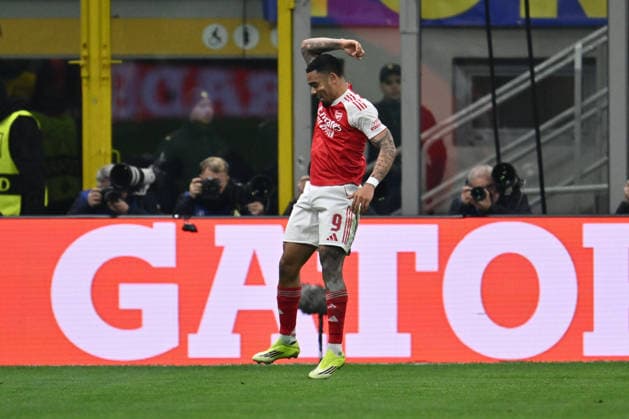 Gabriel Jesus of Arsenal F.C. celebrates after scoring the goal of 1-2 during the UEFA Champions League phase day 7 football match between F.C. Inter and Arsenal F.C. at the San Siro Stadium on January 20, 2026 in Milan, Italy.  Copyright: xDomenicoxCippitelli IPAxSportx xipa-agency.netx xx IPA_70344789 IPA_Agency_IPA70344789