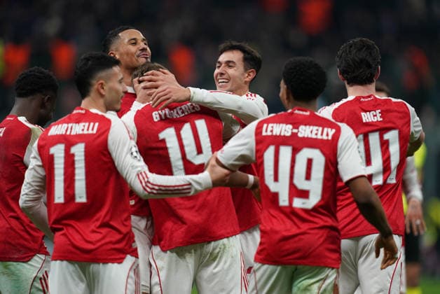 Inter Milan v Arsenal, UEFA Champions League Arsenal celebrate Arsenal forward Viktor Gyökeres™ (14) goal during the Inter Milan v Arsenal UEFA Champions League match at the San Siro Stadium, Milan, Italy on 20 January 2026 Credit: Alex Young Every Second Media Editorial use only. All images are copyright Every Second Media Limited. No images may be reproduced without prior permission. Copyright: xIMAGO EveryxSecondxMediax ESM-1766-0069 AlexxYoungx xEveryxSecondxMediax