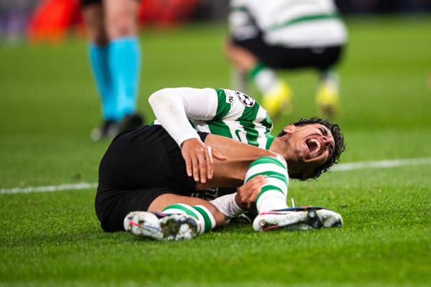 January 20, 2026, Lisbon, Lisbon, Portugal: LISBON, PORTUGAL - JANUARY 20: JOAO SIMOES of Sporting CP is seen injury during the UEFA Champions League 2025 26 League Phase MD7 match between between Sporting CP and Paris SG, at Jose Alvalade Stadium on January 20, 2026 in Lisbon, Portugal Lisbon Portugal - ZUMAl192 20260120_zsp_l192_058 Copyright: xMiguelxLemosx