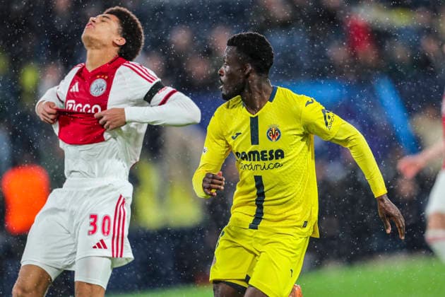 January 20, 2026, Villarreal, Castellon, SPAIN: Tani Oluwaseyi of Villarreal CF celebrates a goal during the UEFA Champion League, football match played between Villarreal CF and Ajax at the Ceramica Stadium on January 20, 2025, in Valencia, Spain. Villarreal SPAIN - ZUMAa181 20260120_zaa_a181_211 Copyright: xIvanxTerronx