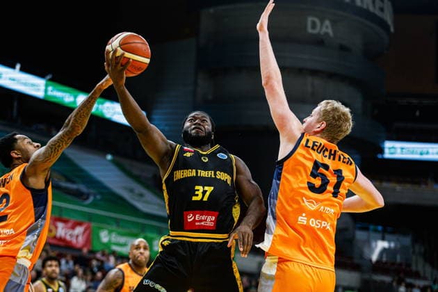 Sopot, 20.01.2026 FIBA EUROPE CUP KOSZYKOWKA MEZCZYZN MECZ Energa Trefl Sopot - Rostock Seawolves FIBA EUROPE CUP BASKETBALL LEAGUE GAME Energa Trefl Sopot - Rostock Seawolves NZ Dylan Addae-Wusu , FOT. KRZYSZTOF POLACZYK 058sport.pl NEWSPIX.PL --- newspix.pl POLAND OUT! 