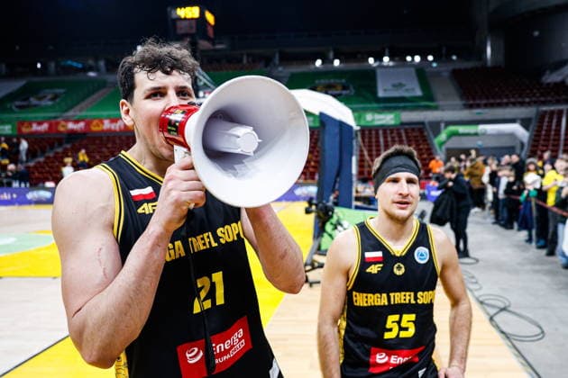 Sopot, 20.01.2026 FIBA EUROPE CUP KOSZYKOWKA MEZCZYZN MECZ Energa Trefl Sopot - Rostock Seawolves FIBA EUROPE CUP BASKETBALL LEAGUE GAME Energa Trefl Sopot - Rostock Seawolves NZ Szymon Zapala , Jakub Schenk , FOT. KRZYSZTOF POLACZYK 058sport.pl NEWSPIX.PL --- newspix.pl POLAND OUT! 