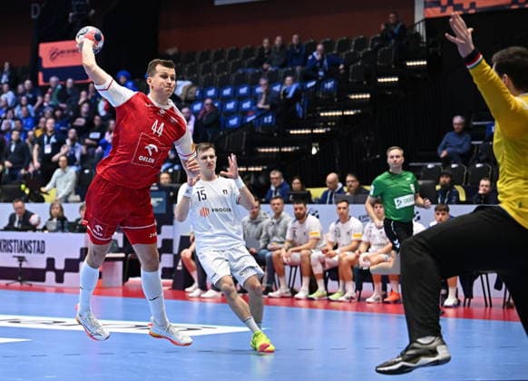 Handball, EM, Polen - Italien 2026.01.20 Kristianstad Szwecja Pilka Reczna Mistrzostwa Europy w pilce recznej mezczyzn 2026 Polska - Wlochy N z Mikolaj Czaplinski Foto Norbert Barczyk PressFocus 2026.01.20 Kristianstad Szwecja Handball Men s EHF Euro 2026 Poland - Italy Mikolaj Czaplinski Credit: Norbert Barczyk PressFocus NEWSPIX.PL --- newspix.pl POLAND OUT! 