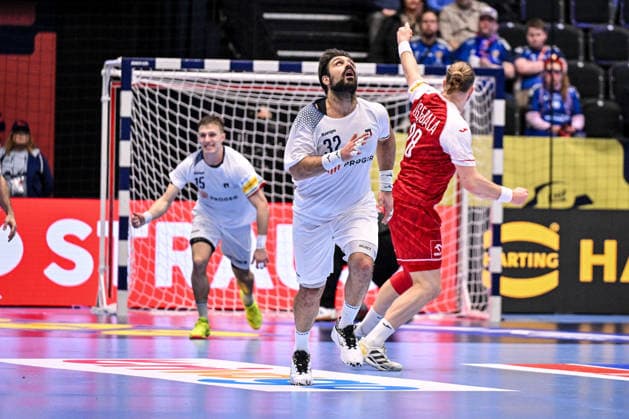 Handball, EM, Polen - Italien ALTRO - Pallamano - Men s EHF Euro 2026 - Poland vs Italy Andrea Parisini of Italy during Men s EHF Euro 2026 - Poland vs Italy, Handball match in Kristianstad, Sweden, January 20 2026 Kristianstad Sweden  Copyright: xIPAxSport ABACAx
