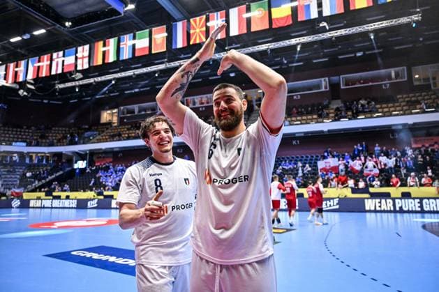 Handball, EM, Polen - Italien ALTRO - Pallamano - Men s EHF Euro 2026 - Poland vs Italy Davide Bulzamini of Italy during Men s EHF Euro 2026 - Poland vs Italy, Handball match in Kristianstad, Sweden, January 20 2026 Kristianstad Sweden  Copyright: xIPAxSport ABACAx