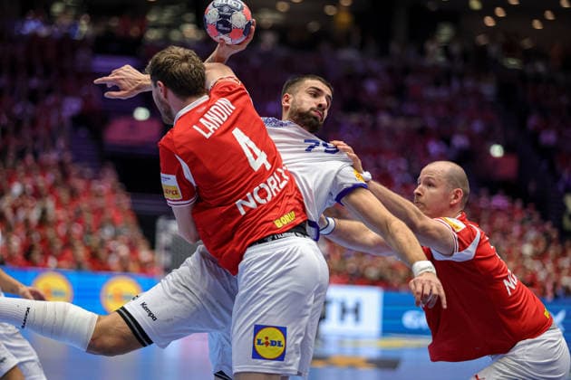 79Costa, Martim Portugal in action during the match between DENMARK VS PORTUGAL, valid for Men s EHF EURO 2026 at Jyske Bank Boxen in Herning on 20 January 2026. Herning Jyske Bank Boxen Herning Denmark Copyright: xIMAGOx xPRIMExSPORTSxIMAGESx xANGELOxMOREIRAx