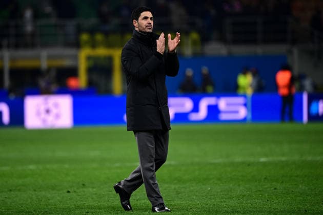 Inter Milan v Arsenal - UEFA Champions League MILAN, ITALY - JANUARY 20: Mikel Arteta, head coach of Arsenal cheers fans at the end of the UEFA Champions league football match Inter Milan vs Arsenal at the San Siro Stadium in Milan, Italy on January 20, 2026 Piero Cruciatti Anadolu Milan Italy. Editorial use only. Please get in touch for any other usage.  Copyright: x2026xAnadoluxPieroxCruciattix