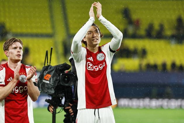 Ko Itakura (Ajax), JANUARY 20, 2026 - Football Soccer : Itakura celebrate after winning UEFA Champions League league phase match day 6 between Villarreal CF - AFC Ajax at the Estadio de la Ceramica in Vila-Real, Spain. Noxthirdxpartyxsales  aflo_316837985