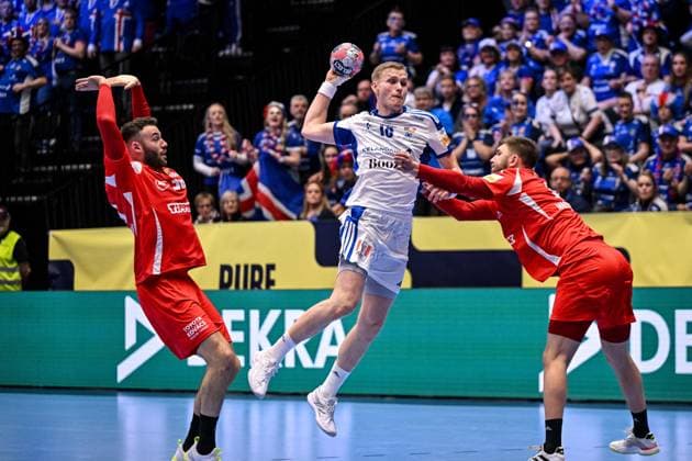 ALTRO - Pallamano - Men s EHF Euro 2026 - Hungary vs Iceland Ellidi Vidarsson of Iceland during Men s EHF Euro 2026 - Hungary vs Iceland, Handball match in Kristianstad, Sweden, January 20 2026 Kristianstad Sweden  Copyright: xIPAxSport ABACAx