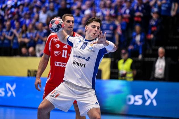 ALTRO - Pallamano - Men s EHF Euro 2026 - Hungary vs Iceland Orri Freyr Porkelsson of Iceland during Men s EHF Euro 2026 - Hungary vs Iceland, Handball match in Kristianstad, Sweden, January 20 2026 Kristianstad Sweden  Copyright: xIPAxSport ABACAx