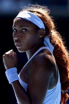 TENNIS AUSTRALIAN OPEN, Coco Gauff of the USA reacts during the Women™s 2nd round match against Olga Danilovic of Sebia on day 4 of the 2026 Australian Open tennis tournament at Melbourne Park in Melbourne, Wednesday, January 21, 2026. ( NO ARCHIVING MELBOURNE VICTORIA AUSTRALIA  Copyright: xJOELxCARRETTx 20260121159059804984