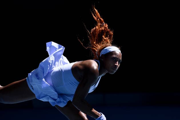 TENNIS AUSTRALIAN OPEN, Coco Gauff of the USA in action during the Women™s 2nd round match against Olga Danilovic of Sebia on day 4 of the 2026 Australian Open tennis tournament at Melbourne Park in Melbourne, Wednesday, January 21, 2026. ( NO ARCHIVING MELBOURNE VICTORIA AUSTRALIA  Copyright: xJOELxCARRETTx 20260121194784112226