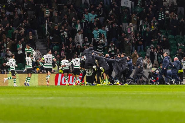 Sporting CP vs Paris Saint-Germain in Lisbon, Portugal - 20 Jan 2026 Sporting CP players seen celebrating a goal during the UEFA Champions League Matchday 7 between Sporting CP and Paris Saint-Germain (PSG) at Estadio de Alvalade Stadium. Final score; Sporting CP 2-1 Paris Saint-Germain (PSG) Lisbon Portugal Copyright: xHugoxAmaralx xSOPAxImagesx sporting_X_psg_champions_league_lisbon32