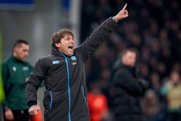 DENMARK Champions League FC Copenhagen S S C Napoli SSC Napoli s Head Coach Antonio Conte during the Champions League match between FC Copenhagen and S S C Napoli at Parken in Copenhagen on Tuesday, January 20, 2026 Photo Liselotte Sabroe Ritzau Scanpix , Copenhagen Denmark  Copyright: Ritzau Scanpix LiselottexSabroex spdk20260120-234130-L imago is entitled to issue a simple usage license at the time of provision. Personality and trademark rights as well as copyright laws regarding art-works shown must be observed. Commercial use at your own risk., Copenhagen Denmark