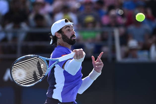 TENNIS AUSTRALIAN OPEN, Jordan Thompson of Australia in action during the Men™s 2nd round match against Nuno Borges of Portugal on day 4 of the 2026 Australian Open tennis tournament at Melbourne Park in Melbourne, Wednesday, January 21, 2026. ( NO ARCHIVING MELBOURNE VICTORIA AUSTRALIA  Copyright: xJOELxCARRETTx 20260121180711417725