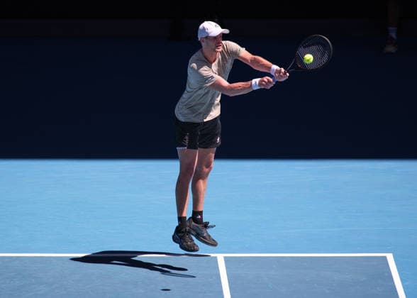Yannick Hanfmann GER , Australian Open 2026, Melbourne Park, Melbourne, Victoria, Australia Copyright: xJuergenxHasenkopfx